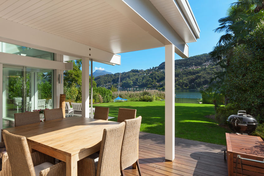 beautiful veranda with furniture