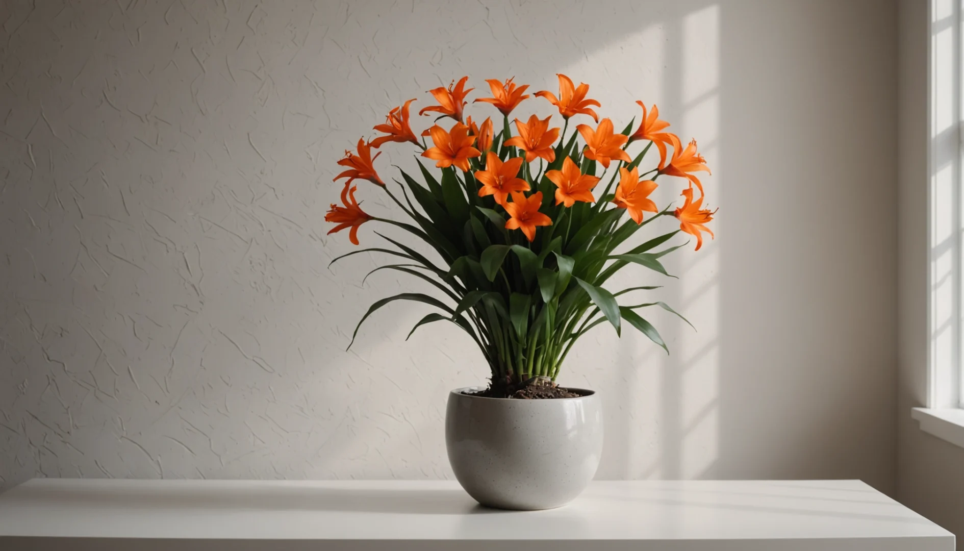 plante à fleurs orange