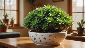 arbre de jade fleuri