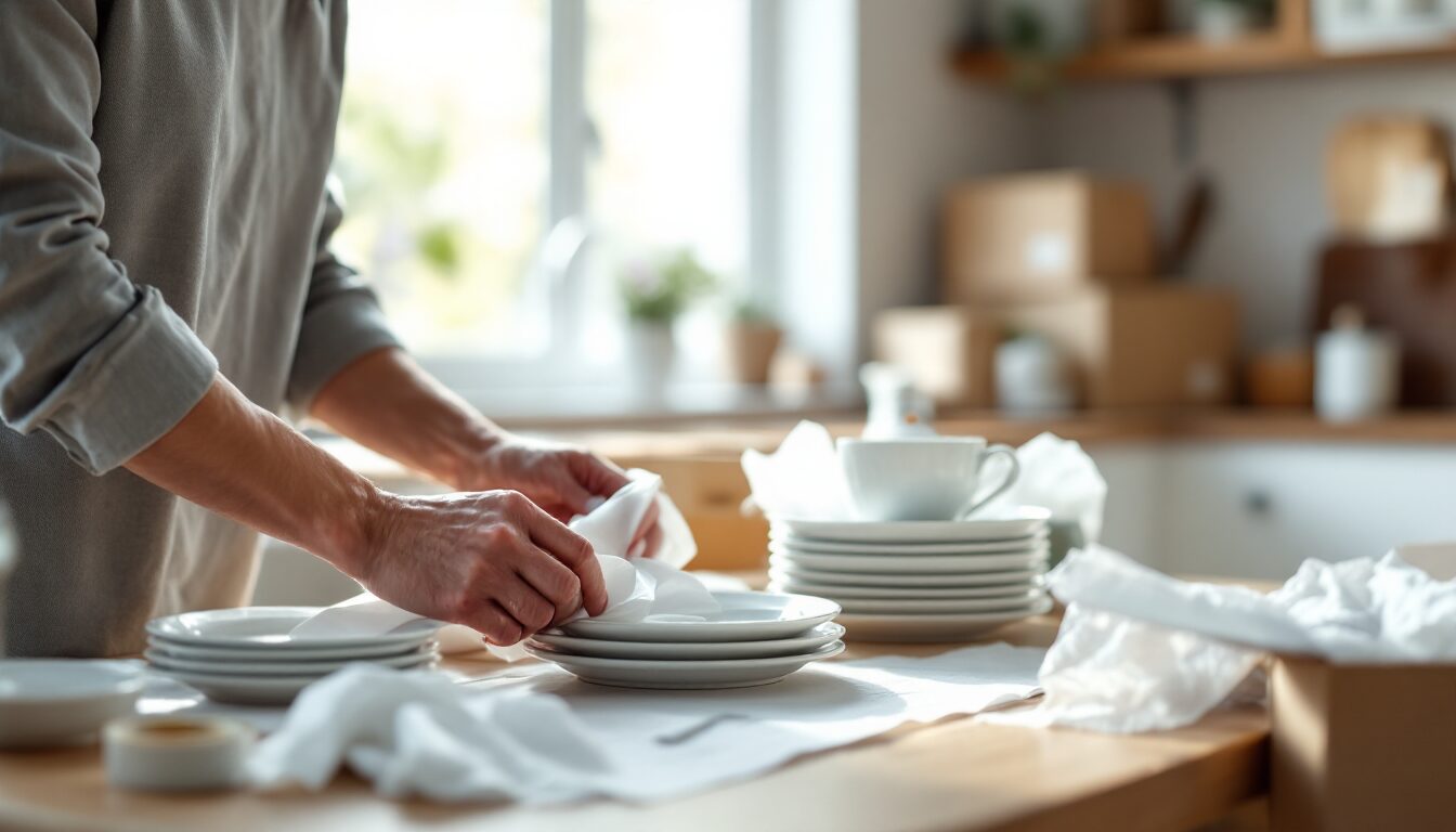 comment emballer de la vaisselle pour un déménagement