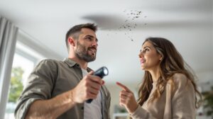 asticot au plafond pourquoi