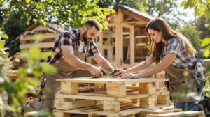 cabane en palette bois