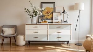 commode vintage relookée