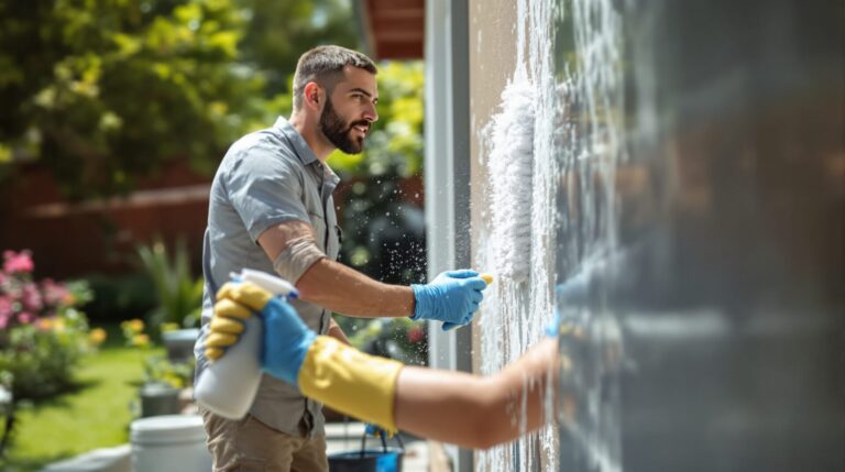 nettoyer mur exterieur javel