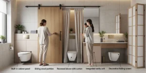 comment cacher un wc dans une salle de bain