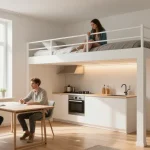 plan studio avec mezzanine