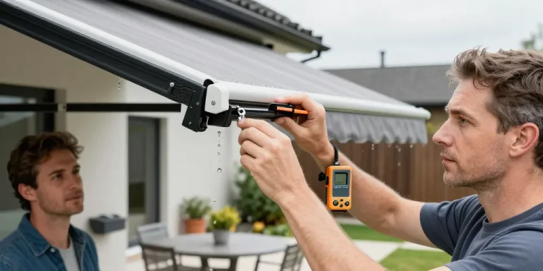 réglage inclinaison store banne